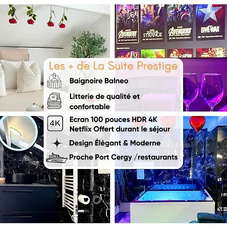 La Prestige - Jacuzzi Et Cinema - Cergy-village Hébergement de vacances Cergy